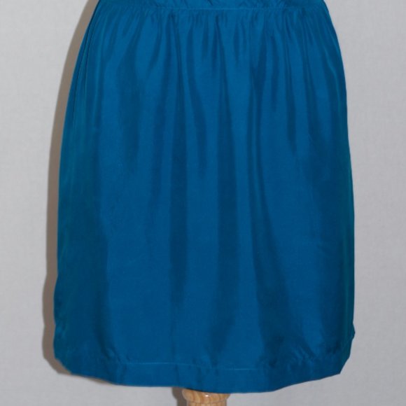 Ann Taylor Silk Blue Dress (6) - Picture 9 of 11